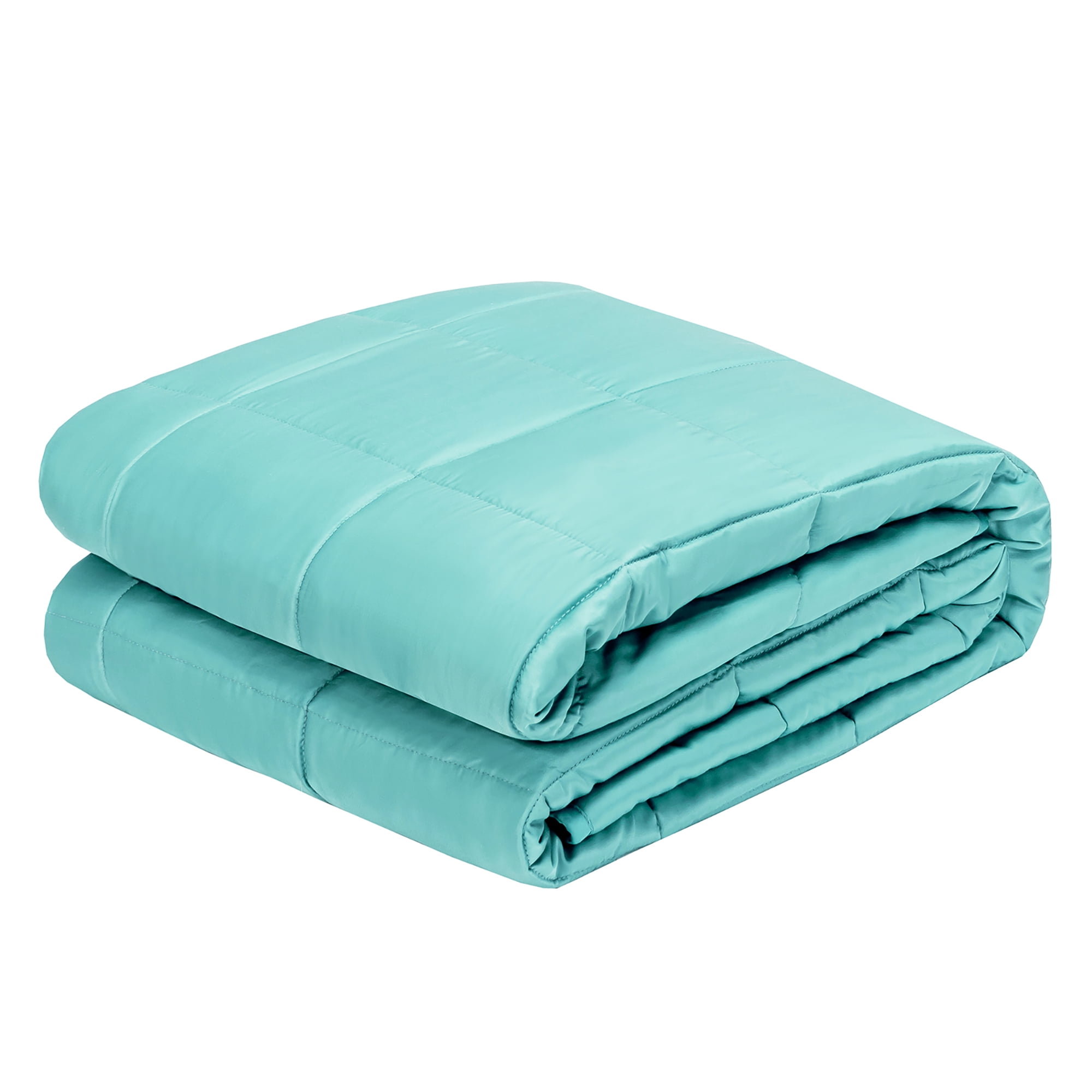 Costway Ultra Soft 15lbs Cooling Weighted Blanket with Hypoallergenic Glass Beads 60 x80 Green Walmart