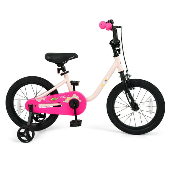 Costway 16-Inch Kids Bicycle with Adjustable Seat Front Handbrake & Coaster Brake