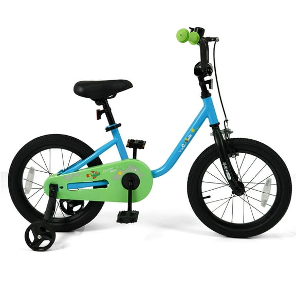 Costway 16-Inch Kids Bicycle with Adjustable Seat Front Handbrake & Coaster Brake