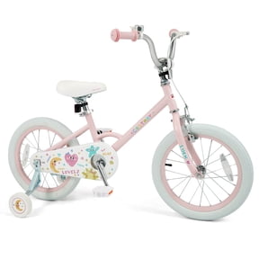 Costway 16 Inch Kids Bike for Girls Boys Age 3-8 Years with Training Wheels, Coaster Brake Pink