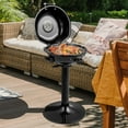 thumbnail image 1 of Costway 1600W Electric BBQ Grill with Warming Rack, Temperature Control & Grease Collector Black, 1 of 10