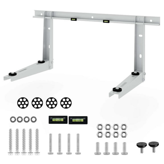 Costway 18" Heavy-Duty Mini Split Wall Mounting Bracket with Adjustable Crossbar & Levlers