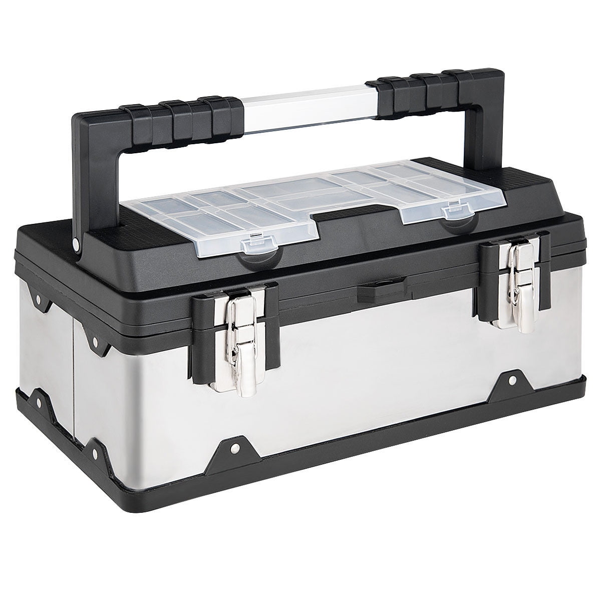 Tool Box Stainless Steel Suitcase Industrial Grade Multifunctional Parts  Storage Box Portable Electrician Toolbox Organizer Box