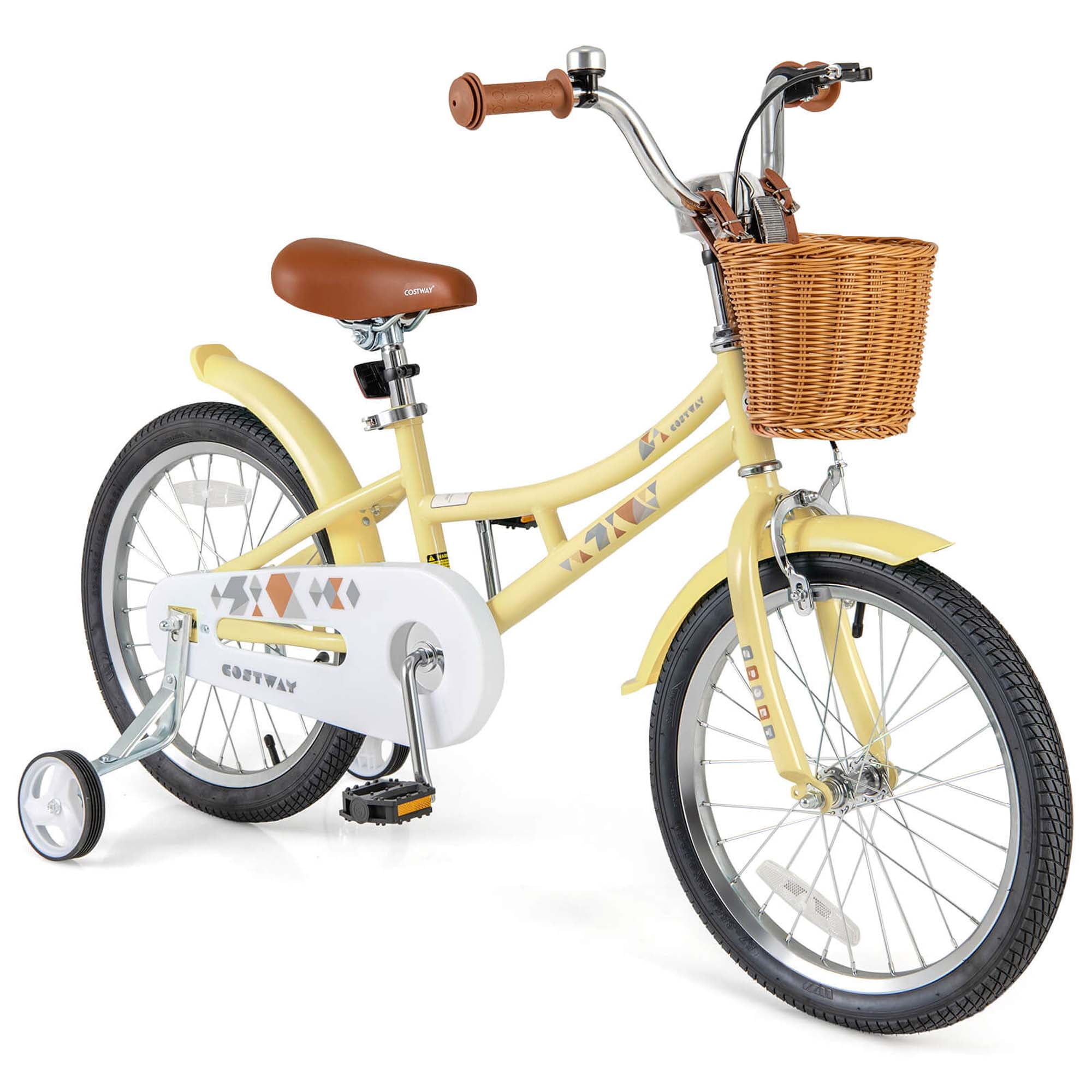 Kids Bicycle Basket Cute Bicycle Front Handlebar Basket Cycling Baskets With Straps, Cartoon Sticker Tricycle Basket Bike Accessories For Kids Boys