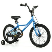 Costway 18" Kids Training Bike with Removable Training Wheels Pneumatic Tires Navy