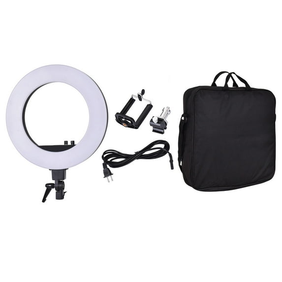 Costway 18'' LED SMD Ring Light 5500K Dimmable Flash Video Light w Plastic Color Filter
