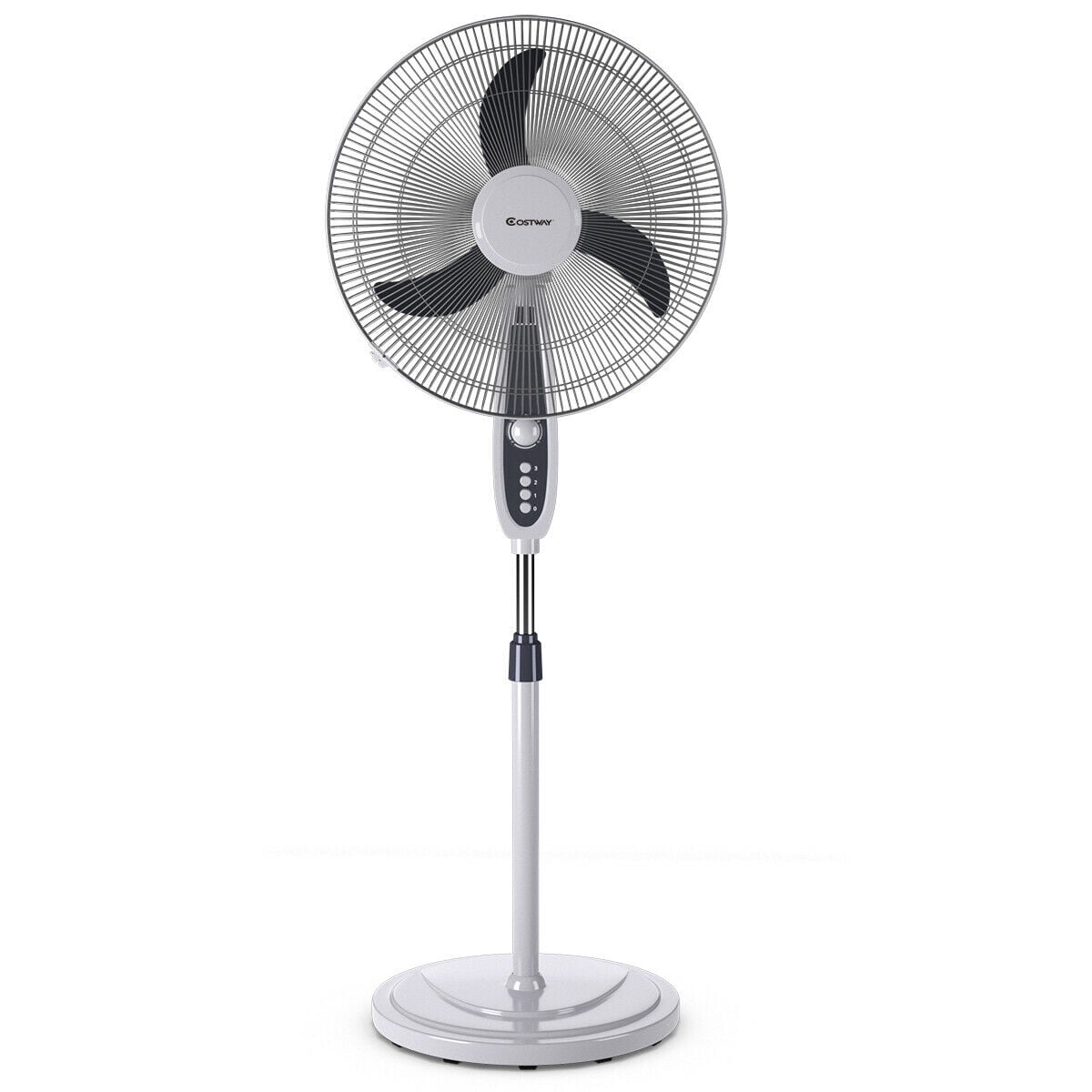 Costway 18''Pedestal Fan 3-Speed Oscillating Stand Floor Manual Control  Timer Swing Head - Walmart.com