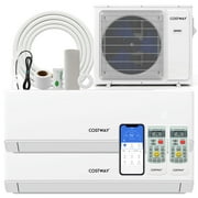 Costway 18k BTU 2 Zone 9k + 9k BTU Mini Split Air Conditioner 22 SEER2 208-230V Wifi Enabled