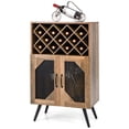 thumbnail image 1 of Costway 2-Door Kitchen Storage Bar Cabinet Buffet Sideboard w/ Wine Rack & Glass Holder, 1 of 10