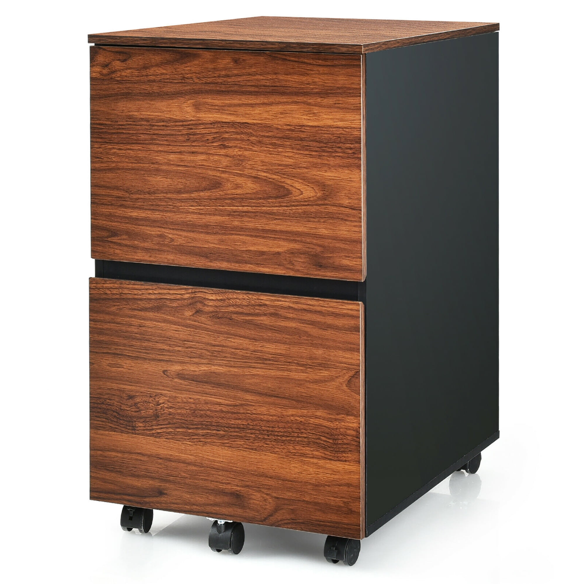 Costway 2 Drawer Mobile Storage Office File Rolling