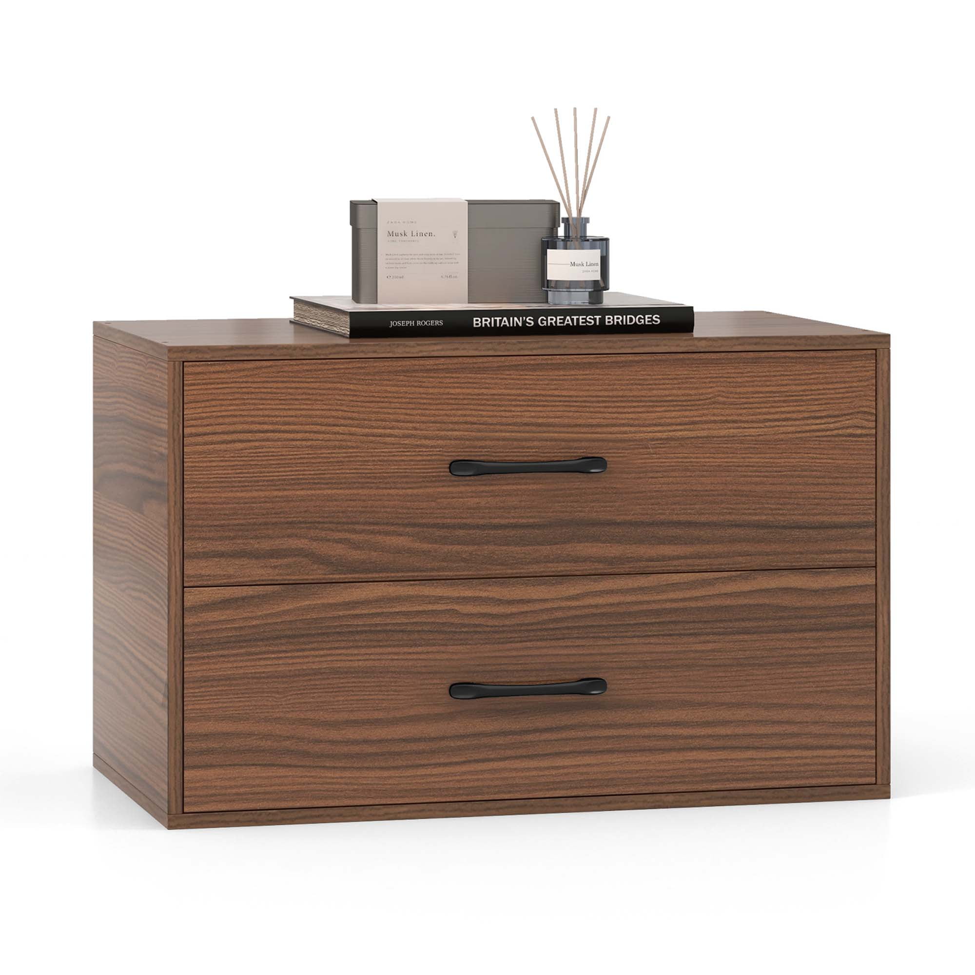 Costway 2-Drawer Stackable Storage Organizer with Anti-Topping Kits Stacking Drawer Chest Costway 2-Drawer Stackable Storage Organizer with Anti-Topping Kits Stacking Drawer Chest