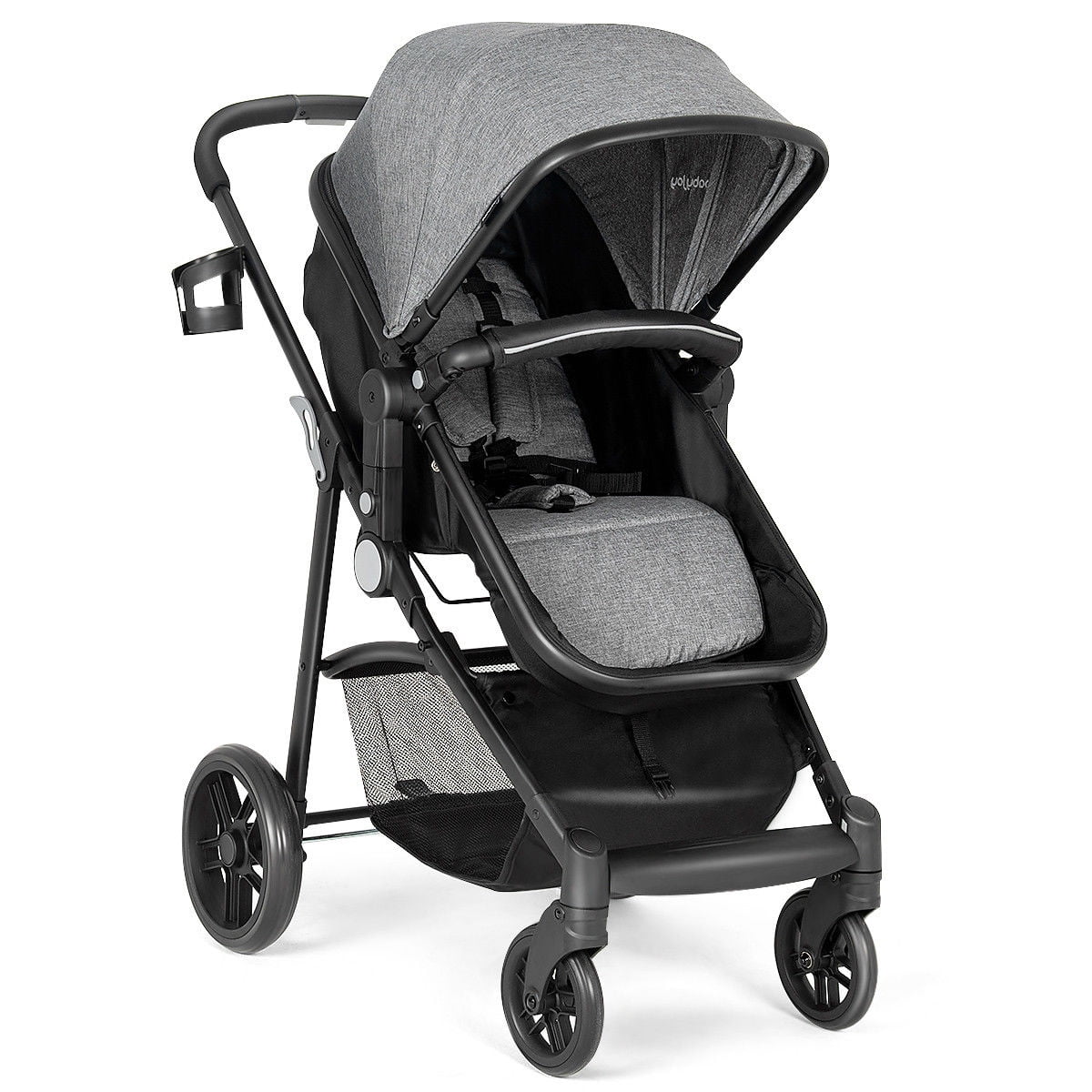 Folding Baby Stroller 3 in 1 Outdoor Traveling Baby Pram Multi