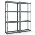 thumbnail image 1 of Costway 2 PCS 4-Tier Metal Shelving Unit Heavy Duty Wire Storage Rack with Anti-slip Foot Pads Grey, 1 of 10