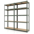 thumbnail image 1 of Costway 2 PCS 5 Tier Adjustable Garage Shelving Unit with 2200 lbs Max Load for Warehouse Grey, 1 of 9