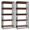 thumbnail image 1 of Costway 2 PCS 5 Tier Bookshelf 62" Tall Bookcase with Tiltable Shelves Display Storage Rack, 1 of 9