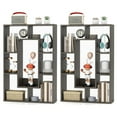 thumbnail image 1 of Costway 2 PCS 7-Cube Geometric Bookshelf with Anti-Toppling Device Modern Open Bookcase Grey, 1 of 10