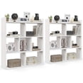thumbnail image 1 of Costway 2 PCS 7-cube Bookcase Open Storage Shelf with Anti-tipping Kits for Living Room White, 1 of 8