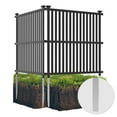 thumbnail image 1 of Costway 2 PCS Air Conditioner Fence Panels with Metal Ground Stakes No Dig Trash Can Enclosure Black, 1 of 11