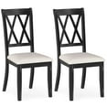 thumbnail image 1 of Costway 2 PCS Farmhouse Dining Chairs Modern Kitchen Chairs with Elegant Hollowed backrest, 1 of 9
