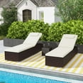 thumbnail image 1 of Costway 2 PCS Patio Chaise Lounge with 6-level Backrest, Comfy Seat Cushion & Headrest, 1 of 9