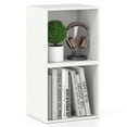 thumbnail image 1 of Costway 2 PCS Wooden Cube Storage Organizer Stackable Open Book Shelf for Small Space White, 1 of 9