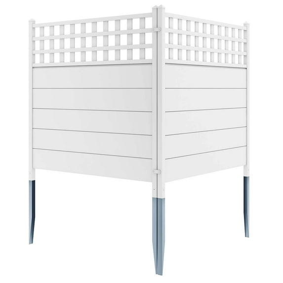 Costway 2 Pack 45" x 45" Air Conditioner Fence Panels with Metal Ground Stakes for Garden