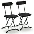 thumbnail image 1 of Costway 2-Pack Folding Chair with Metal Curved Feet Wide Seat & Ergonomic Backrest Black, 1 of 7