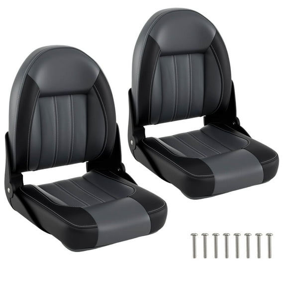 Costway 2-Pack Waterproof PVC Leather Cabin Seating with Thick Sponge Padding, Fixing Bolts