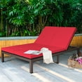 thumbnail image 1 of Costway 2-Person Patio Rattan Lounge chair Chaise Recliner Adjustable Cushioned Red, 1 of 12
