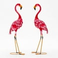 thumbnail image 1 of Costway 2-Piece Metal Flamingo Garden Statue Sculpture Set Yard Lawn Decoration Pink, 1 of 10