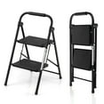 thumbnail image 1 of Costway 2 Step Ladder Folding Step Stool 330lbs Capacity with Anti-Slip Pedal & Handle, 1 of 10