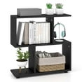 thumbnail image 1 of Costway 2-Tier Bookshelf Free Standing Wooden Display S-Shaped Shelf Storage Rack Black, 1 of 10