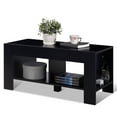 thumbnail image 1 of Costway 2-Tier Wood Coffee Table Sofa Side Table w/ Storage Shelf Living Room Office New, 1 of 5