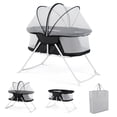 thumbnail image 1 of Costway 2 in 1 Baby Bassinet with Rocking Motion with Breathable Mesh Black, 1 of 5