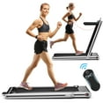 thumbnail image 1 of Costway 2-in-1 Folding Treadmill 2.25HP Jogging Machine w/ Dual LED Display Silver, 1 of 9