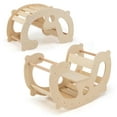 thumbnail image 1 of Costway 2-in-1 Rocking Horse Arch for Kids with Rocker Arch Climber Comfortable Backrest Natural, 1 of 10