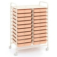 thumbnail image 1 of Costway 20 Drawers Rolling Storage Cart Art Craft Organizer on Wheels Multipurpose Orange, 1 of 10