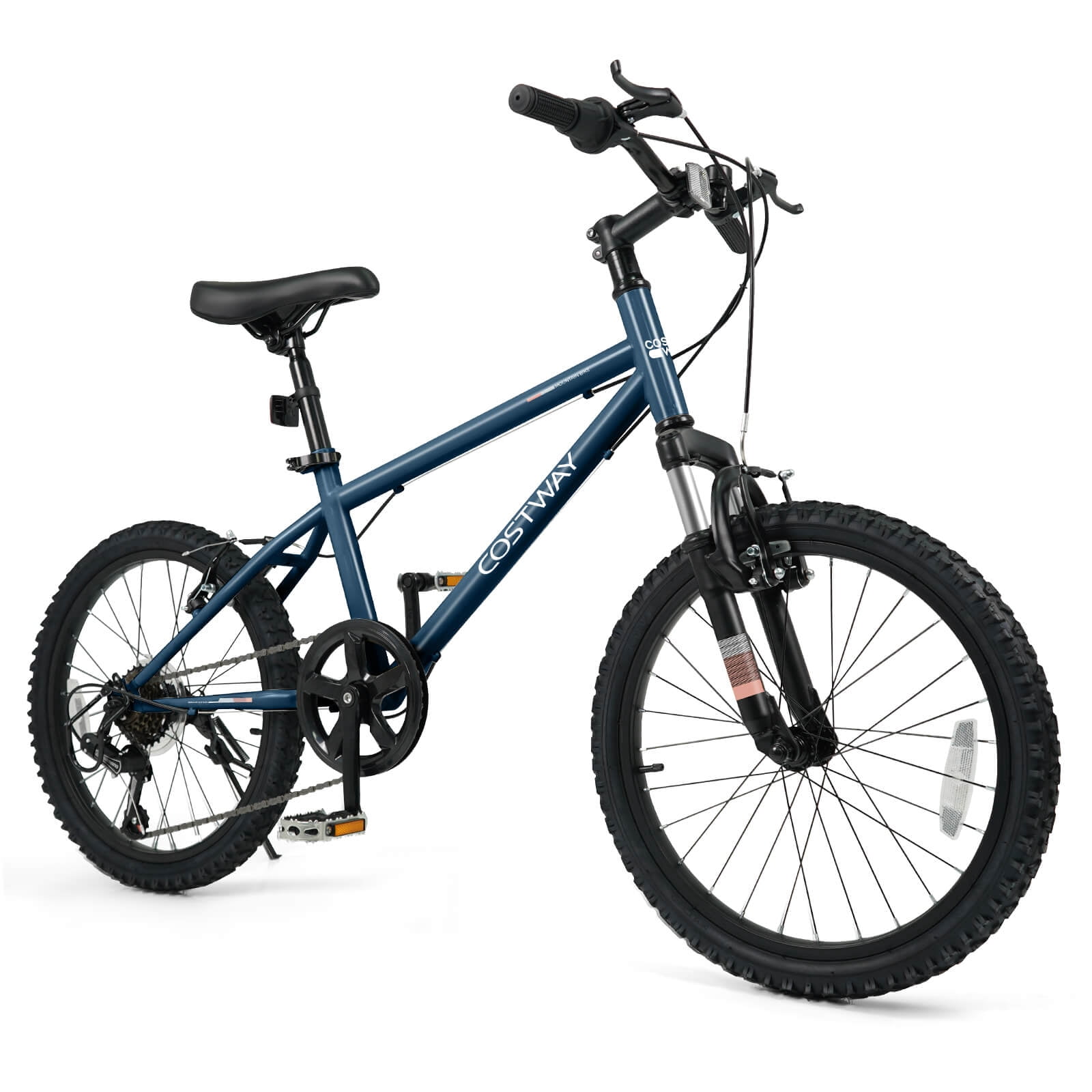 Costway 20 Inch Mountain Bike for Teens Aged 8+ Years Old with Suspension Fork Navy