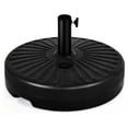 thumbnail image 1 of Costway 20'' Round 23L Water Filled Umbrella Base Stand Self-filled Patio Furniture Black, 1 of 9