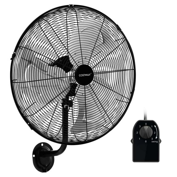 Costway 20 in 3-Speed 3500 CFM Oscillating Wall Mount Fan