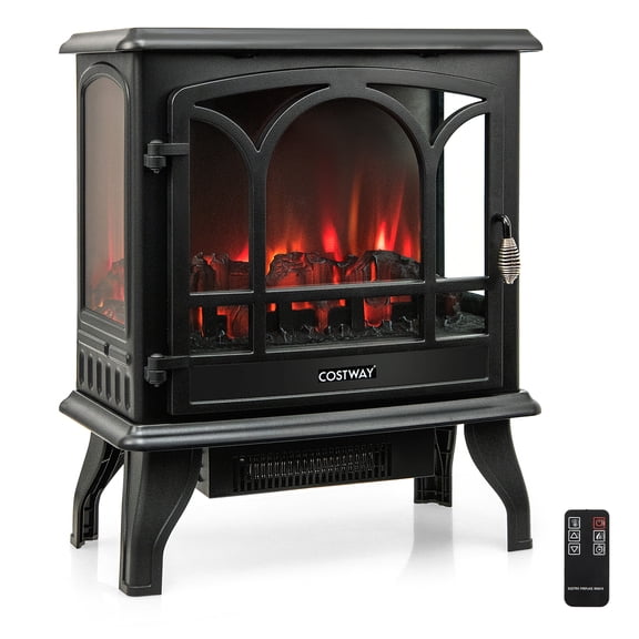 Costway 20'' x 23'' Freestanding 1400W Electric Indoor Fireplace