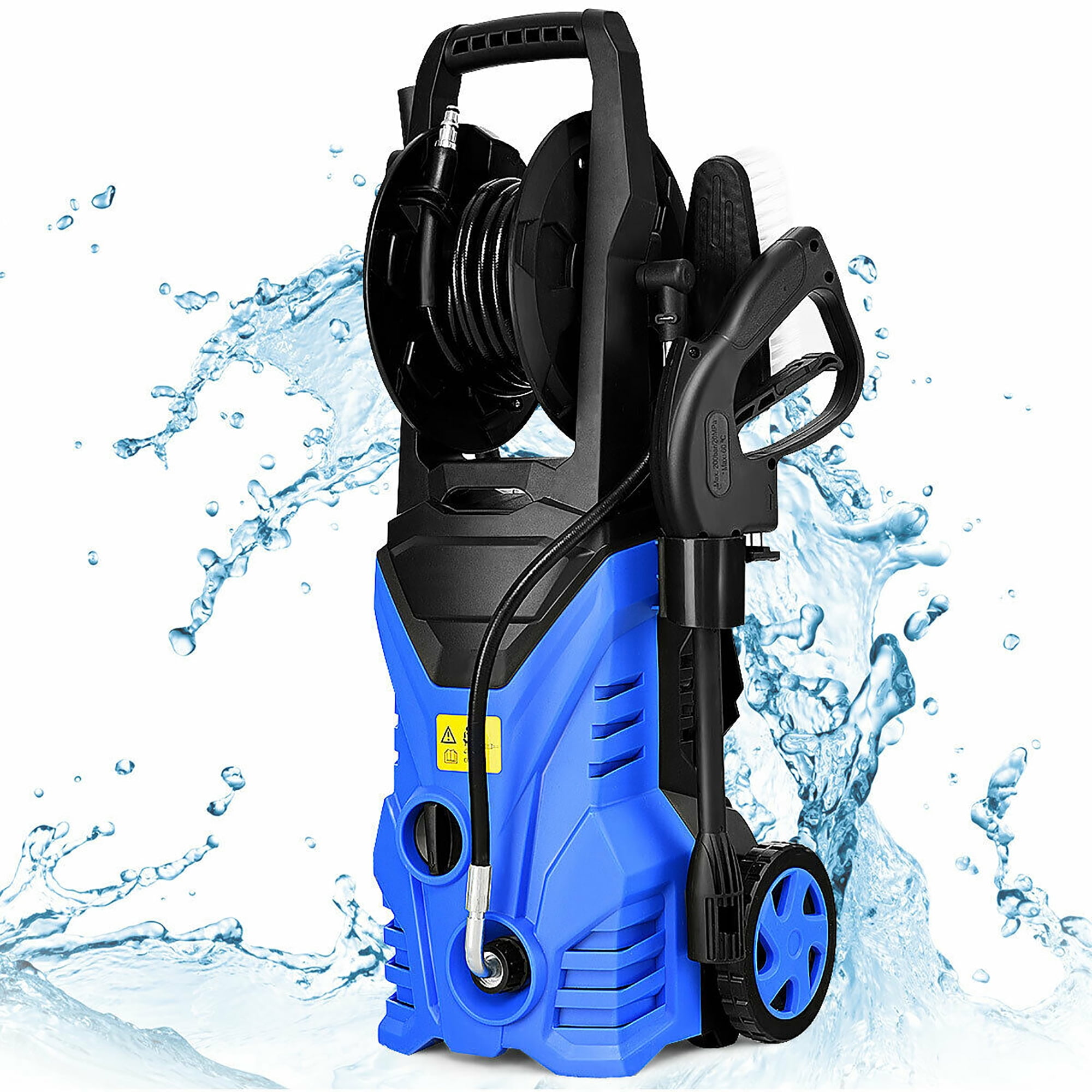 Costway 2030PSI Electric Pressure Washer Cleaner 1.7 GPM 1800W with Hose  Reel Blue 