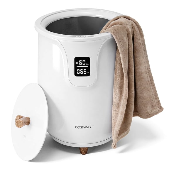 Costway 20L Towel & Blanket Warmer with 4 Timers&LCD Display.3 Heat Levels,Auto Shut-Off