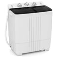 thumbnail image 1 of Costway 20lbs Compact Mini Portable Twin Tub Washing Machine Washer Spain Spinner Black, 1 of 7