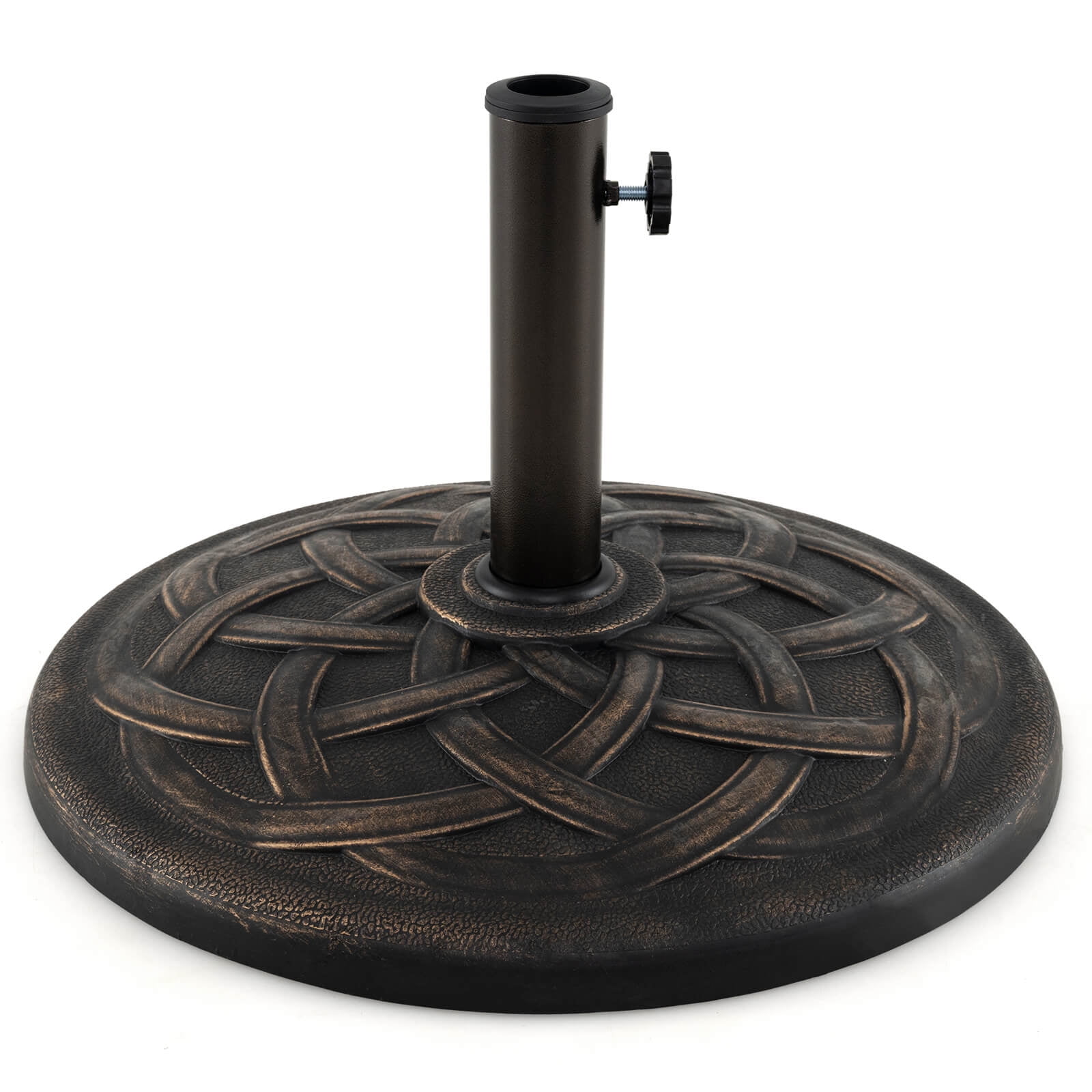 Costway 22'' Round Umbrella Base Stand Market Patio Standing Outdoor Living Heavy Duty