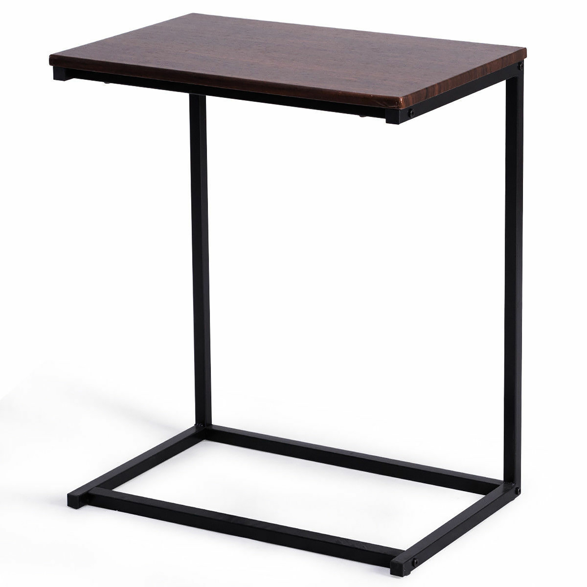 Costway 22''x14''x26'' Sofa Side End Table Laptop Holder Multiple Stand Desk Walnut - image 1 of 8