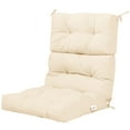 thumbnail image 1 of Costway 22'' x44''  Indoor Outdoor  Back Chair Cushion Tufted Pillow Patio Seating Pad Beige, 1 of 10