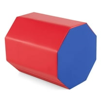 Costway 24.5" x 26" Octagon Gymnastics Mat Skill Shape Tumbling Mat with Thick Filling Red