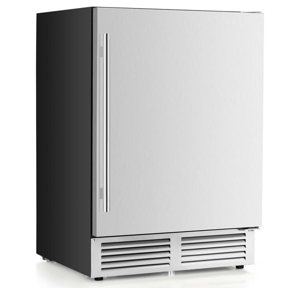 Costway 24" Beverage Refrigerator with Removable Shelves & Adjustable Temperature Cooler