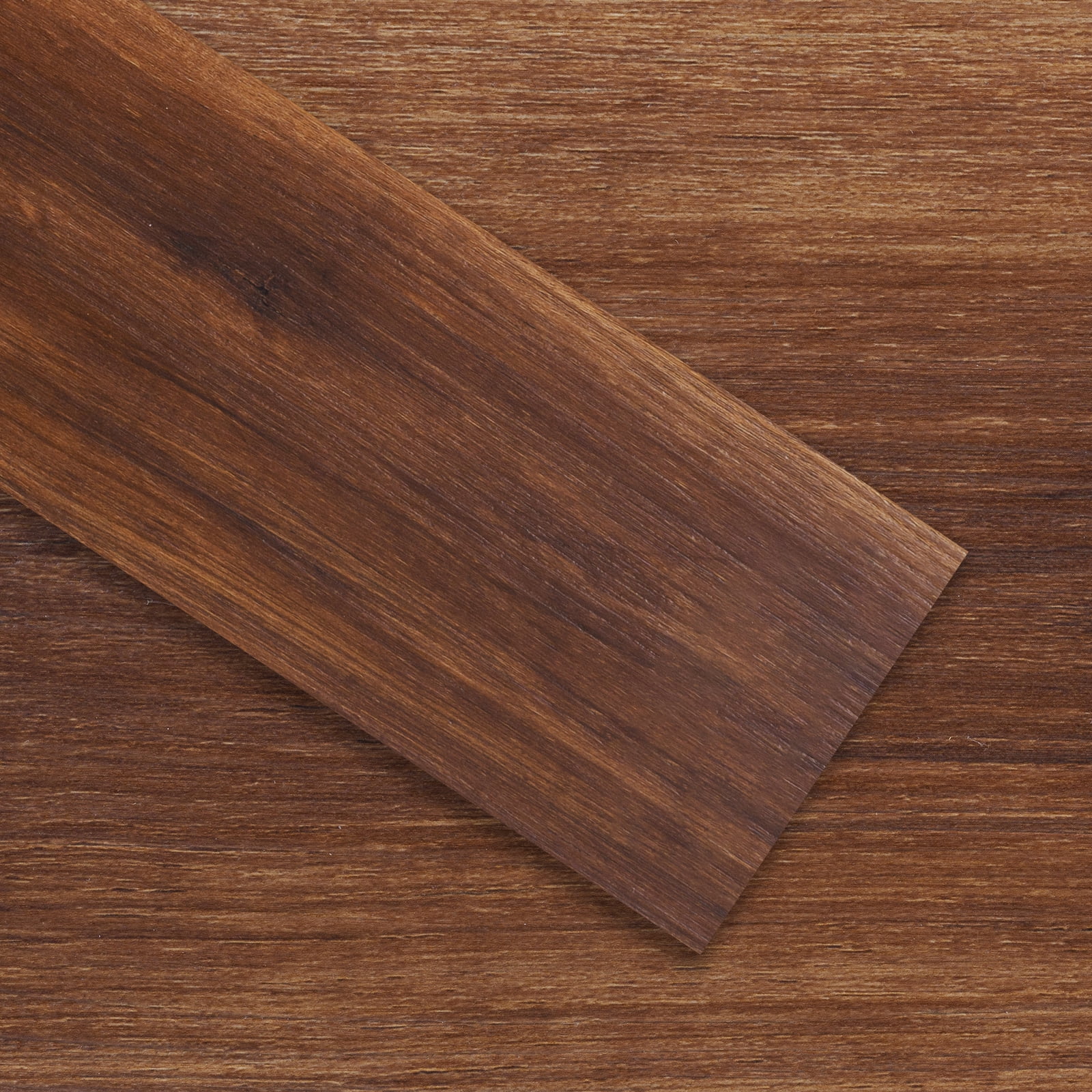 Costway 24-Pack 36 Sq.Ft Floor Tile Vinyl Flooring, Waterproof Vinyl Plank Flooring Rustic Brown